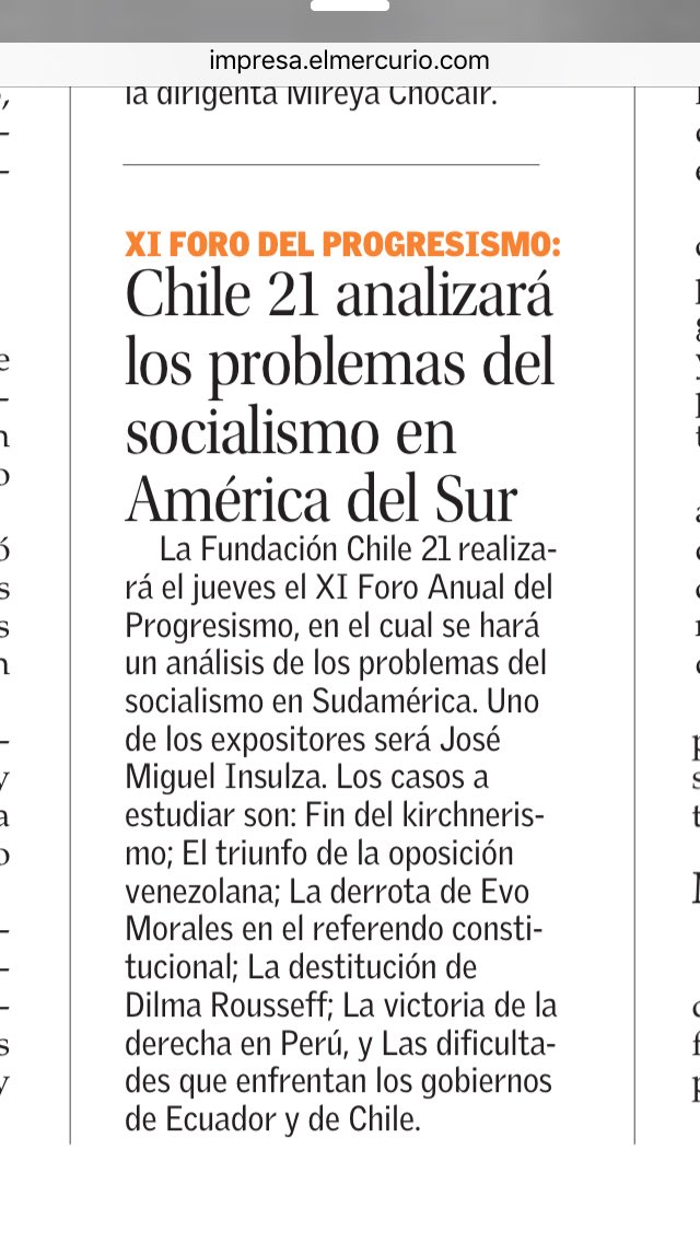 CHILE_21's tweet image. @CHILE_21 y #forodelprogresismo en la prensa. @gdelafue @ominamipascual @betgerber @coraje_civil @vidalvocero @rafaelurriola @EugenioRivera