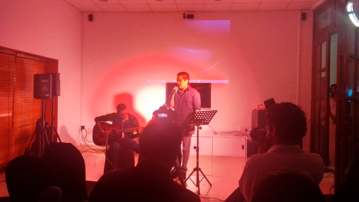syscolabssl's tweet photo. Shenal and Anton paying tribute to the late W.D Amaradeva. #CLGT2016 https://t.co/KGr7ienrZa
