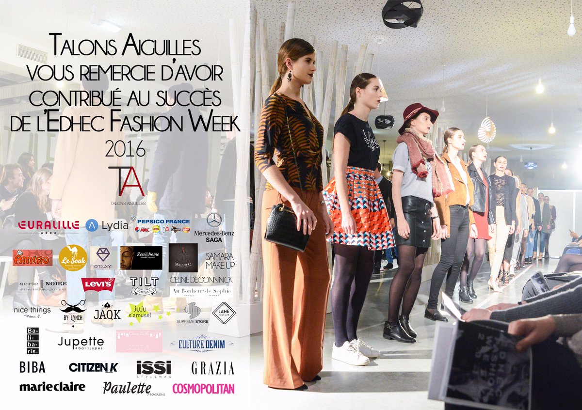 TalonsEdhec's tweet image. Un grand merci à tous nos partenaires pour cette fabuleuse EDHEC Fashion Week !