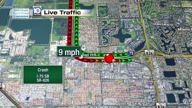 Crash on I-75 SB ramp to SR-826 #traffic https://t.co/AKhBqBO3YJ