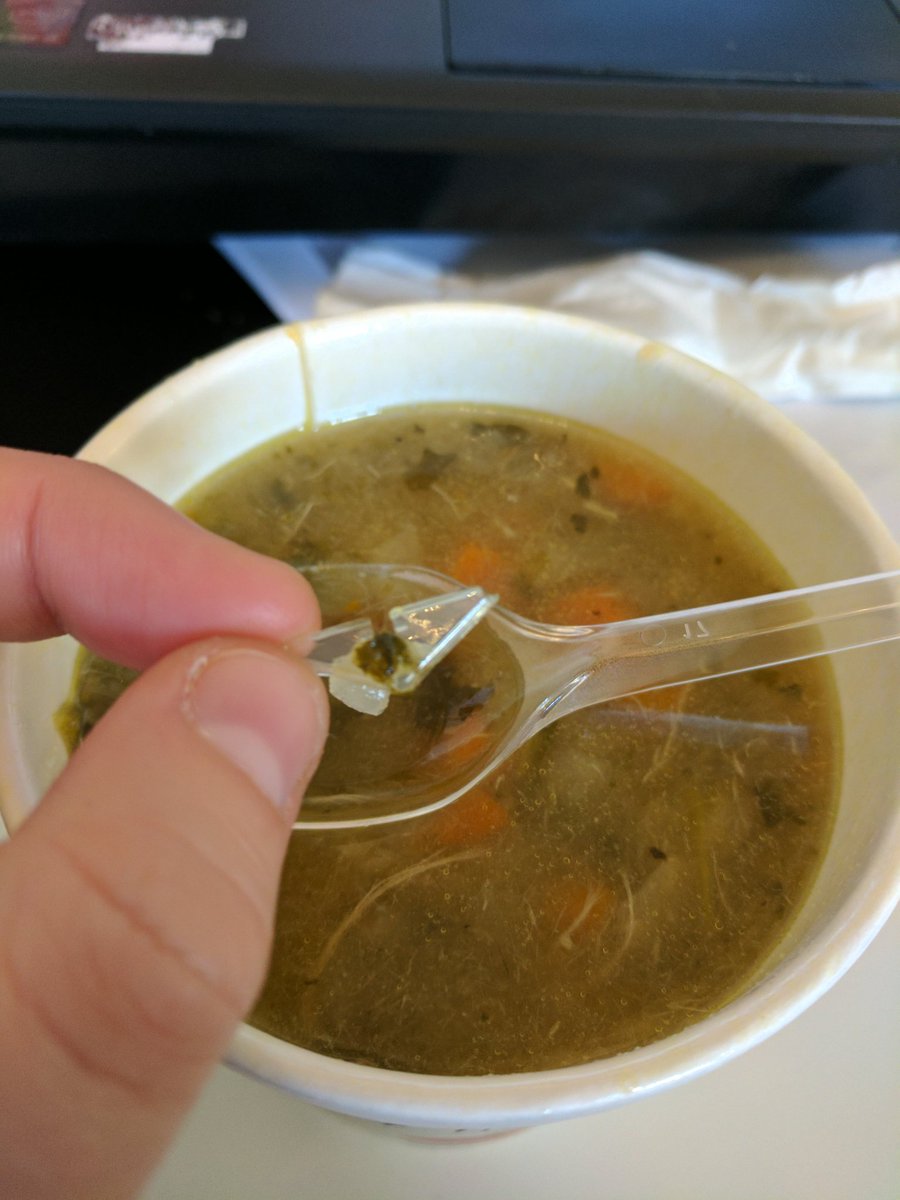 TillyColes's tweet photo. @waitrose @OnlyInWaitrose I have your soup everyday and horrified to just find a huge piece of plastic that I nearly swallowed #complaints https://t.co/B01TwQ89IF