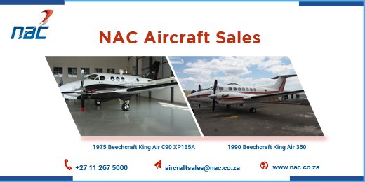 NAC Aircraft Sales proudly presents these two beautiful King Airs available for immediate sale. Contact us on +27 111 5000 to enquire!