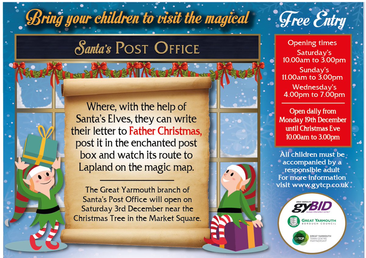 #ShareTheGreatTimes at Santa's Post Office in Great Yarmouth Market Square