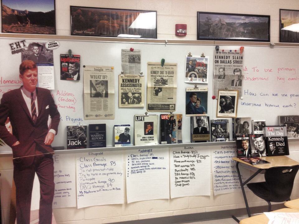 MCMartirone's tweet photo. #tbt to my lesson on the #jfkassassination for the #jfk50 the lesson was my fav. A great way bring STEM into my class. #sschat #ecect2 https://t.co/Mb4eEzPDb7