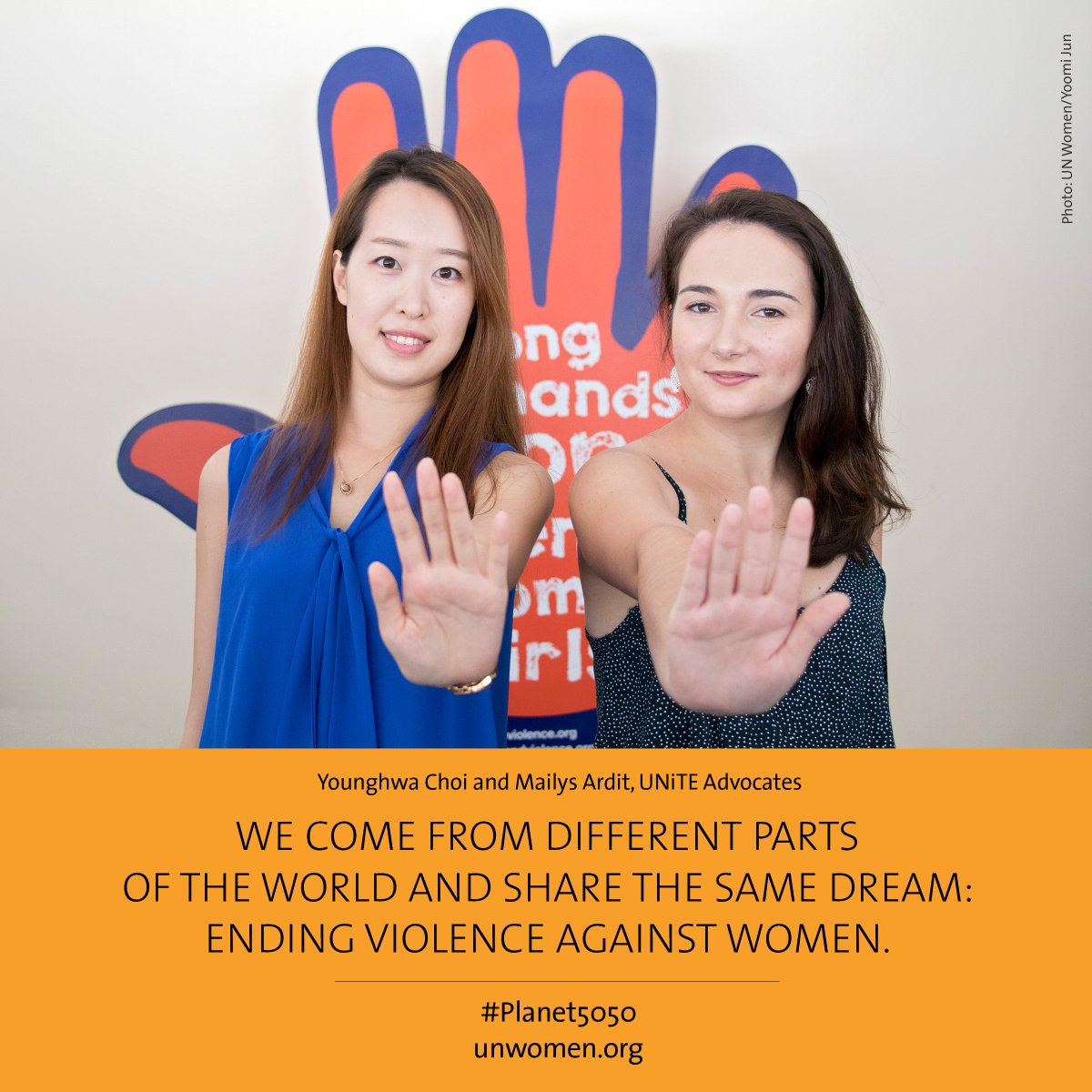 UN's tweet photo. During the #16days of activism, @SayNO_UNiTE to end violence against women. 

RT &amp; join @UN_Women to #orangetheworld https://t.co/FAXLOBx91r https://t.co/dAR9KlAlCr