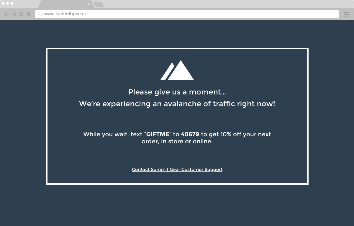 Persio_Inc's tweet photo. Site crash or sales opportunity? This retail strategy shows another way to manage traffic clogs this Black Friday. https://t.co/EBWtrq6qLN https://t.co/pCCdOH9VdJ