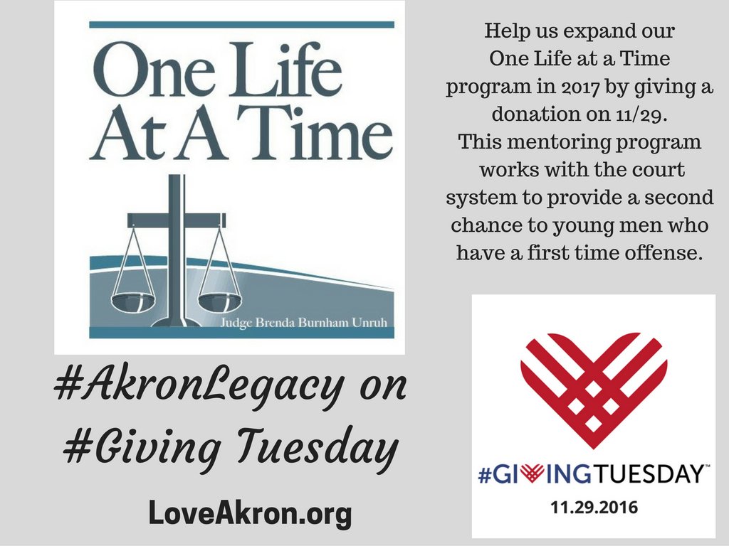 loveakron's tweet photo. We're just a week away from #GivingTuesday. Consider giving a special gift on 11/29 and help us reach a match gift of $2,000. #AkronLegacy https://t.co/nqlULL6GRL