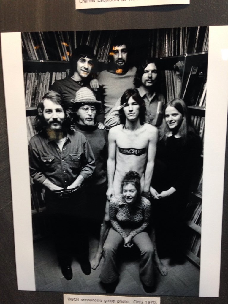 ScottKirsner's tweet photo. Great display @Workbar Central Sq. on the role WBCN played in 60s/70s political &amp; social movements. https://t.co/taI76k6nQQ