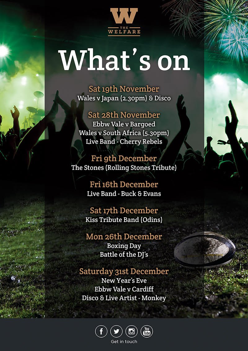 thewelfareev's tweet photo. What's on in November and December @thewelfareev. 
** Ebbw Vale v Bargoed Moved to Friday 27th November KO 19:30** @evrfc https://t.co/kTkTuuRywB
