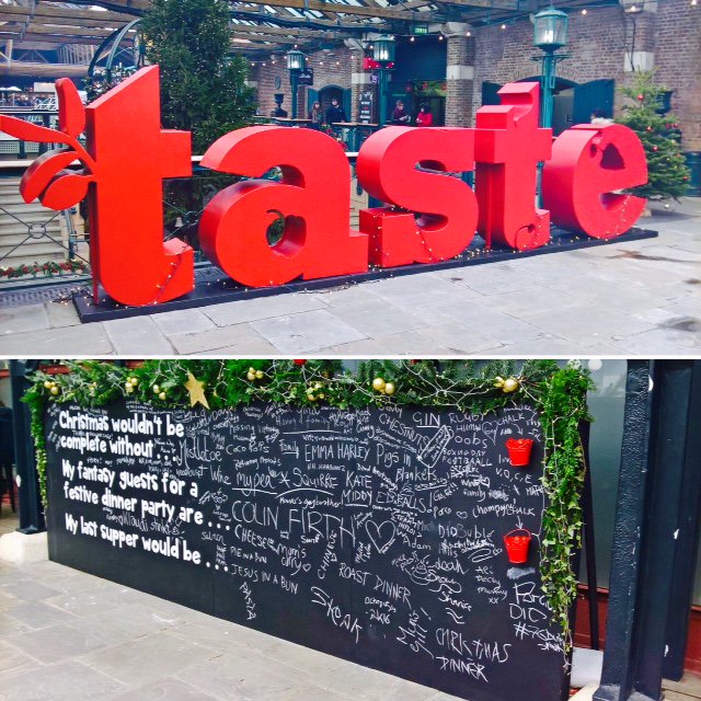 HighjamUK's tweet photo. Throwback to last weekend with lots of nibbles, sips & festive fun @TasteofLondon 🍾 #tobaccodocks #festiveedition #messagewall #Christmas https://t.co/gI95kIaopF