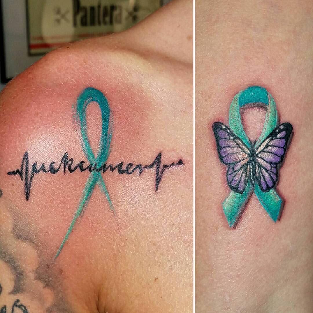 42 Cool Cancer Ribbon Tattoos On Foot