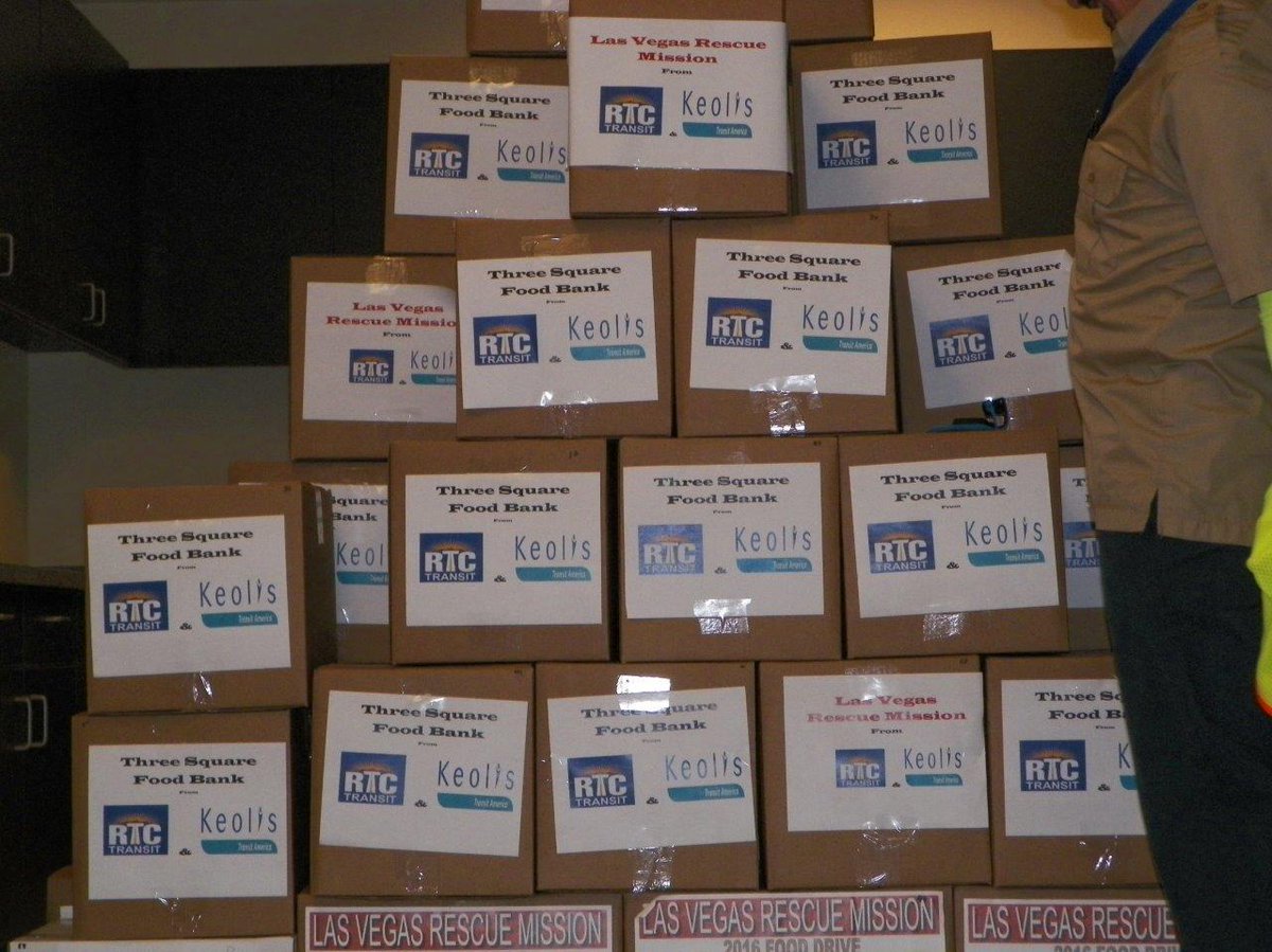We set a goal: collect 30 boxes of food for The Las Vegas Rescue Mission &amp; Three Square Food Bank, but with your help we collected 66 boxes!