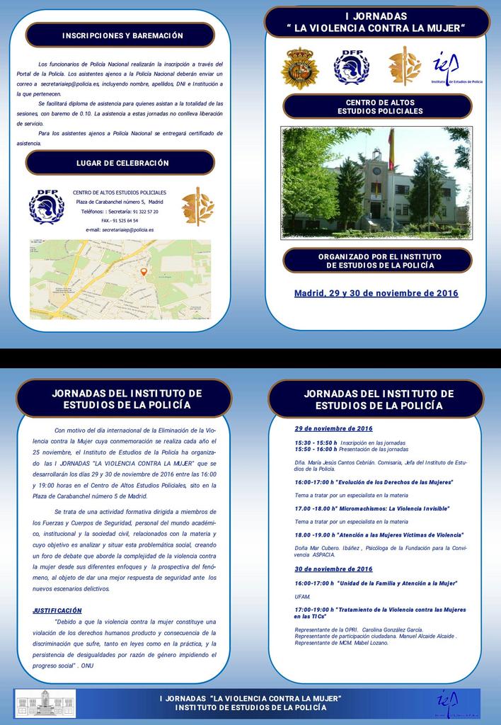 policiamuseo's tweet photo. Atentos compañeros y futuros compañeros!!Jornada de interés de la que nos informa @policia . Luchemos juntos contra la violencia. https://t.co/jHK3srD2wD
