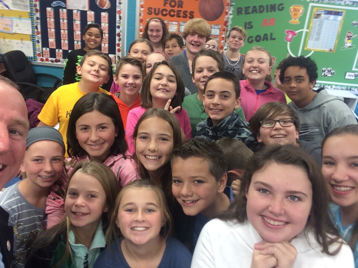 ClaytonSupt's tweet photo. @lone_dell This awesome group of kids has written some very persuasive proposals... Water bottle flipping contest?  Really? Haha https://t.co/xq8HY6Hw3l