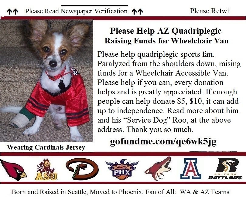 VanFund's tweet photo. @PatrickCorbin46 Patrick, Can You Please <RT> Help Disabled #DBacks Fan, It Has News Verification https://t.co/JSIDbeeY2m Thanks So Much https://t.co/RyIpBgDSPx