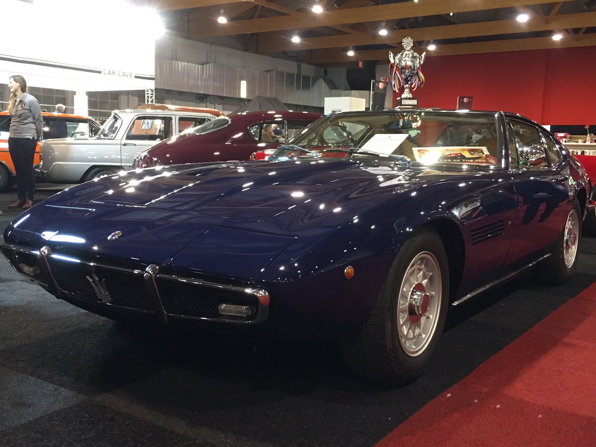 ScuderiaKoeln's tweet photo. Nice surprise won the 1st price best car of the 70' our Maserati Ghibli 4.9 SS convinced the jury in Interclassics Brussels-Belgium #icb2016 https://t.co/4P0r5Lh1LK