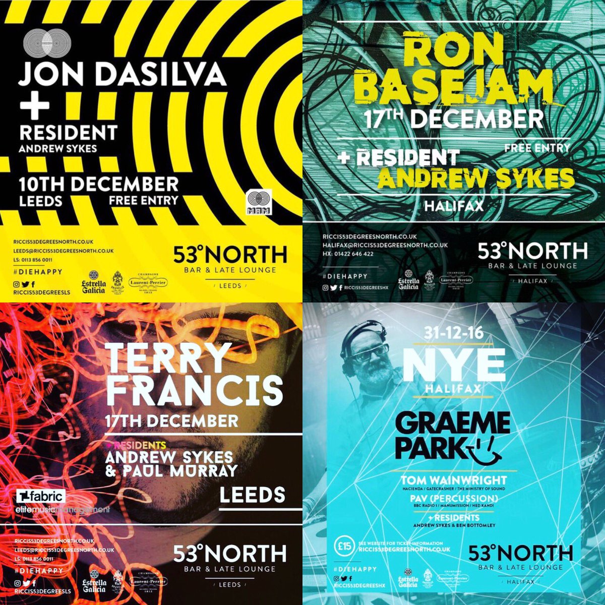 asmusicuk's tweet photo. busy #December for DJing with more Gigs to confirm soon. :-) #ronbasejam #jondasilva #terryfrancis #graemepark #asmusicuk #Leeds #Halifax https://t.co/yFOdS10TL6