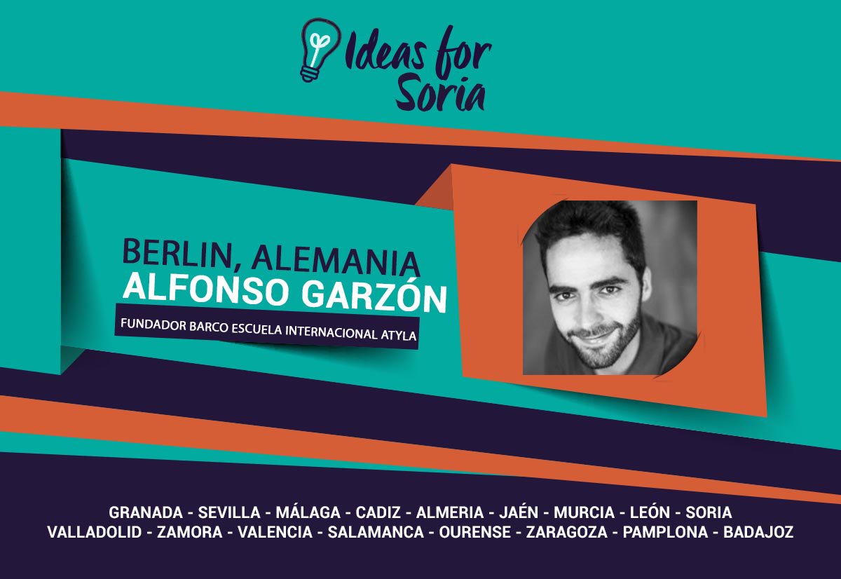 Hemos zarpado millas hasta Berlin para navegar junto a nuestro primer ponente. 
A bordo de Ideas for Soria 2016, Alfonso Garzón.