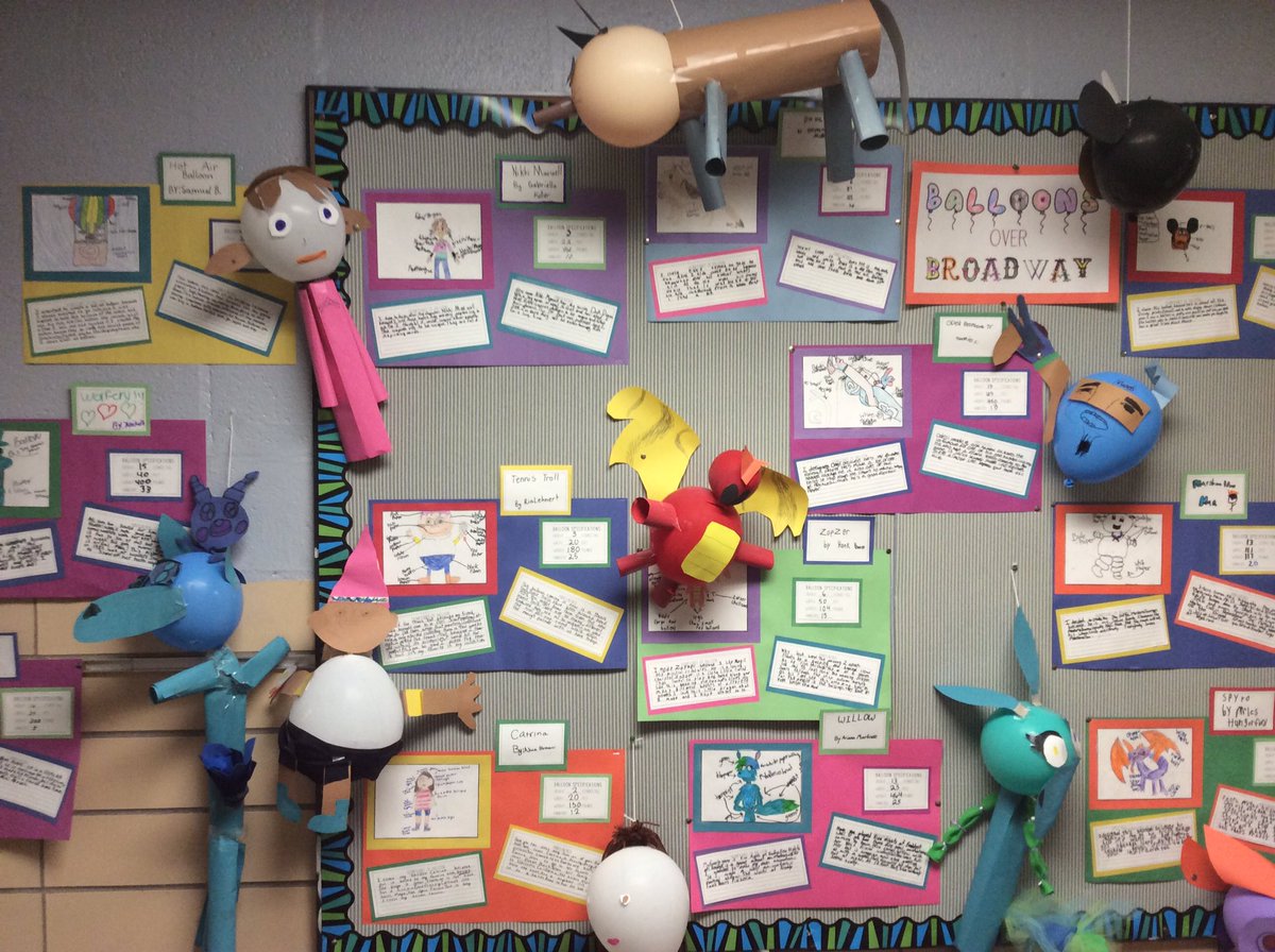 Nely225's tweet photo. Ss brainstorm, write, design, sketch, and construct balloons for the Macy's Day Parade. @Mrs_Vohland #STEM #SFT #team512 #lovethecreativity https://t.co/AETwoV3Y2P