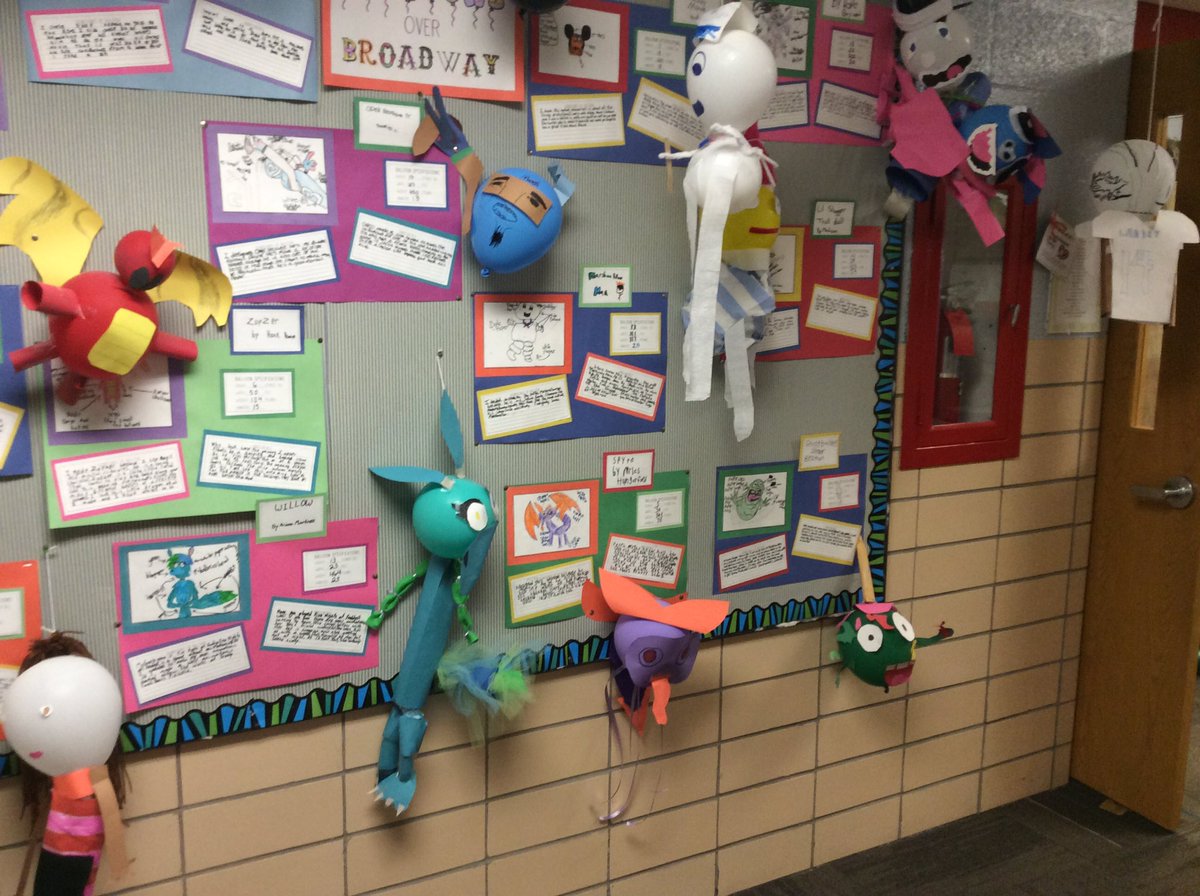 Nely225's tweet photo. Ss brainstorm, write, design, sketch, and construct balloons for the Macy's Day Parade. @Mrs_Vohland #STEM #SFT #team512 #lovethecreativity https://t.co/AETwoV3Y2P