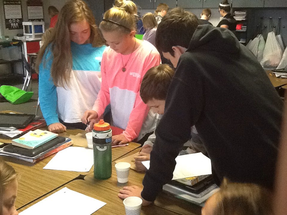 MrConoverJCD's tweet photo. Science experiment time! How many drops of water can a penny hold???
#jcde
#jcdsixthgrade https://t.co/eWwRY09xbq