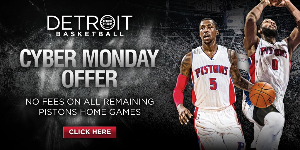 Our Cyber Monday deal = no online fees for remaining home games! Use this link today: bit.ly/PistonsCyberMo… https://t.co/3bFESPMcVy