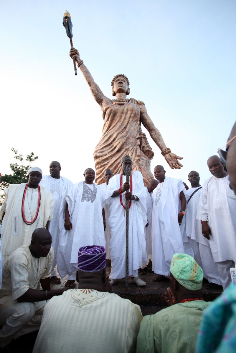 official_Ara1's tweet photo. Ile Ife on the world map...the tallest statute in Nigeria unveiled in Ife by His Imperial Majesty Oba Adeyeye Enitan Babatunde Ogunwusi. https://t.co/87n2289kHQ
