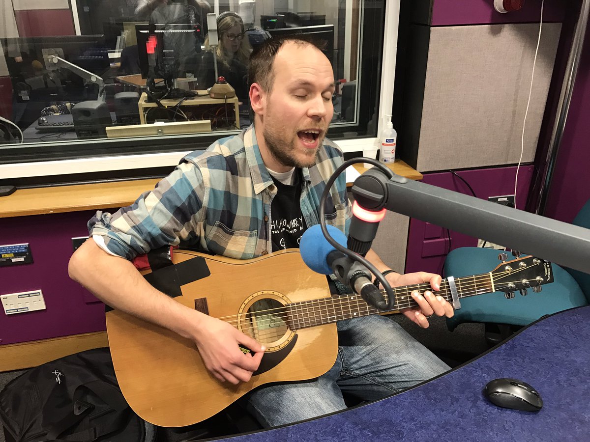 StephenFoz's tweet photo. Direct from busking in #BuryStEdmunds @Keefsadler playing live @BBCSuffolk. Songwriters Of Suffolk @JohnPeelCentre 26/11 https://t.co/PAgiI0xcIo