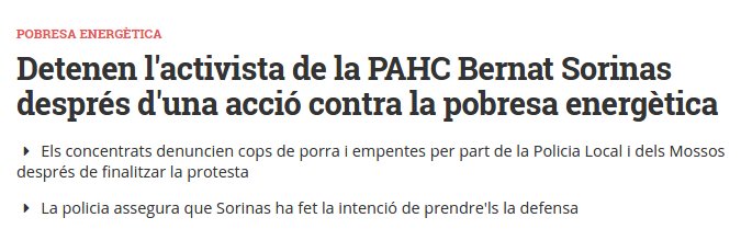 243cat's tweet photo. Detenen l'activista de @PAHCBages @BerniSorinas després d'una acció contra la pobresa energètica https://t.co/J2G73cXA7g https://t.co/LsCFnGvqfb
