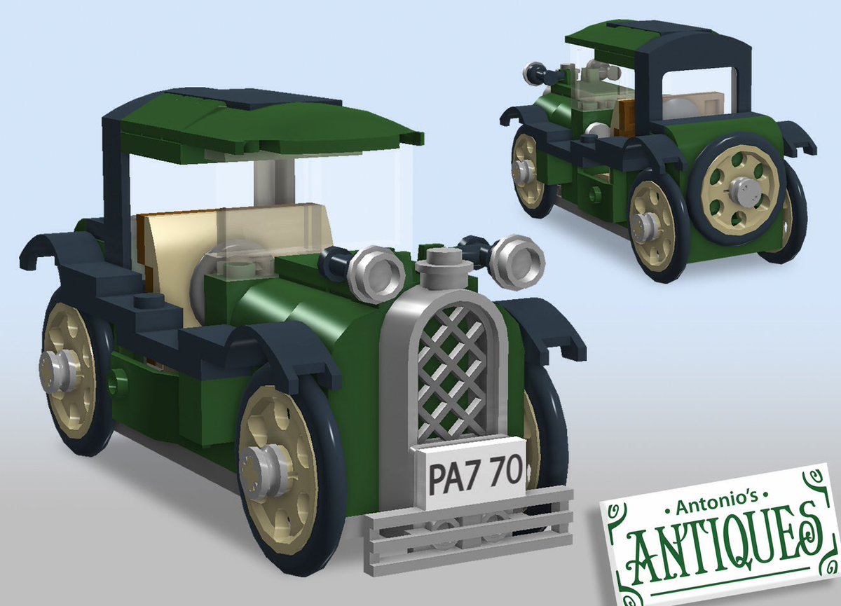Antoniosstore's tweet photo. Also included at the Antonio's Antiques modular set: A classic 1930 Ford! More project details: https://t.co/aoyGa1tVEO #LEGOideas #LEGO https://t.co/VUrkaMgIeu