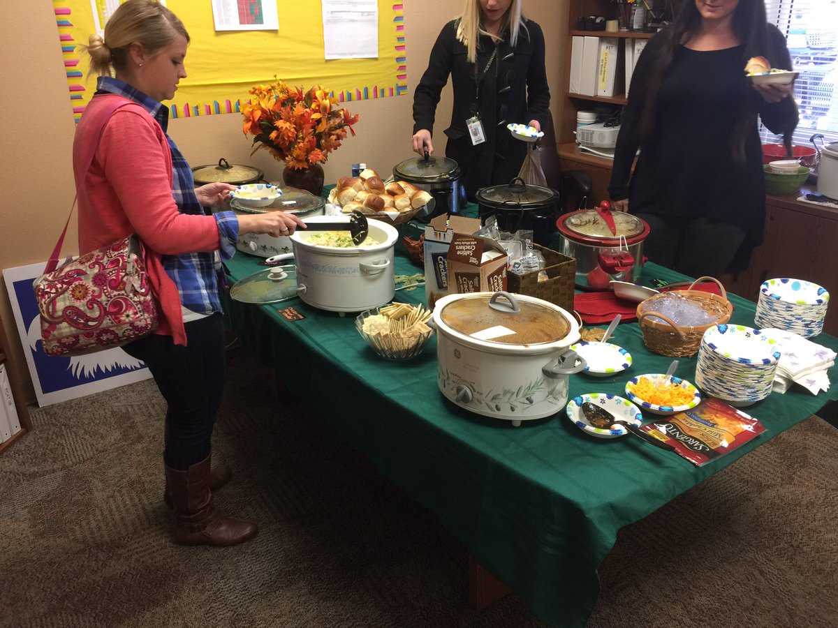Giving thanks to our teachers and staff for their dedication and support to our students. Homemade soup bar to show our appreciation.