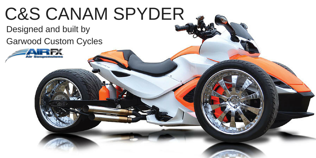 We like Spyders, and they like us. We have kits to fit Can-am Spyders! <a href="/GarwoodCycles/">Garwood Custom Cycle</a>  Airfxusa.com #airfxusa