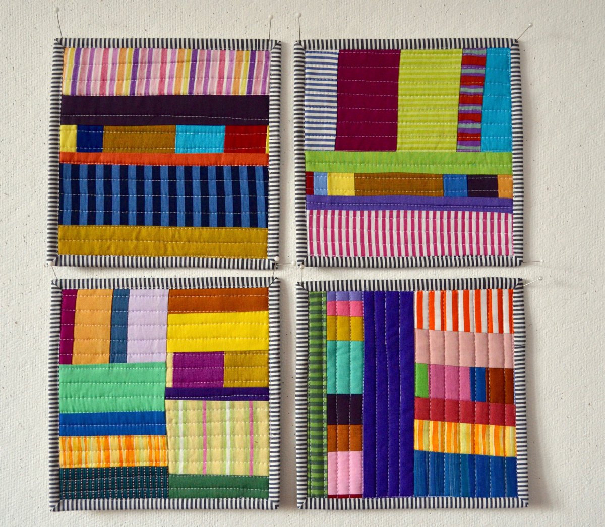 MaryCo1's tweet photo. Making pot holders with scraps of fabric from Carnaval pattern quilt... https://t.co/7DFDTex99c https://t.co/NtOpvKZAwA