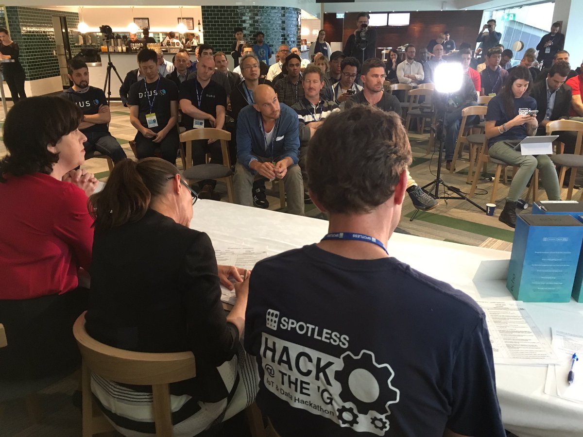 richcelm's tweet photo. Wow amazing day yesterday at #SpotlessHack @MCG! Thanks #Melbourne for an awesome #IoT #Hackathon @GroupSpotless https://t.co/nNDO9IHh6d