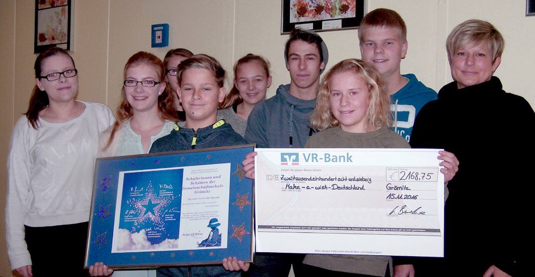 Vielen Dank an die Gemeinschaftsschule Grömitz für Ihre tolle Spendenaktion.
#mawd #spende #makeawishdeutschland