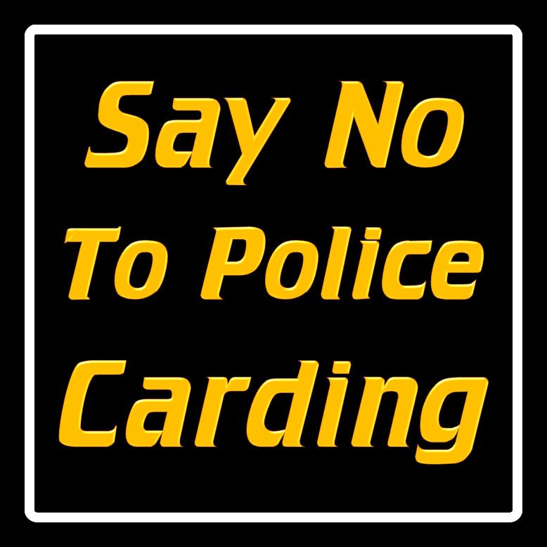 MaxMasonLondon's tweet photo. Say No to Police "Stop and Frisk" (aka) the "Soft Cuddly" code name "Police Carding".

It offends Our Constitution.
https://t.co/dC9OBgu7Ah https://t.co/qXe024M9re