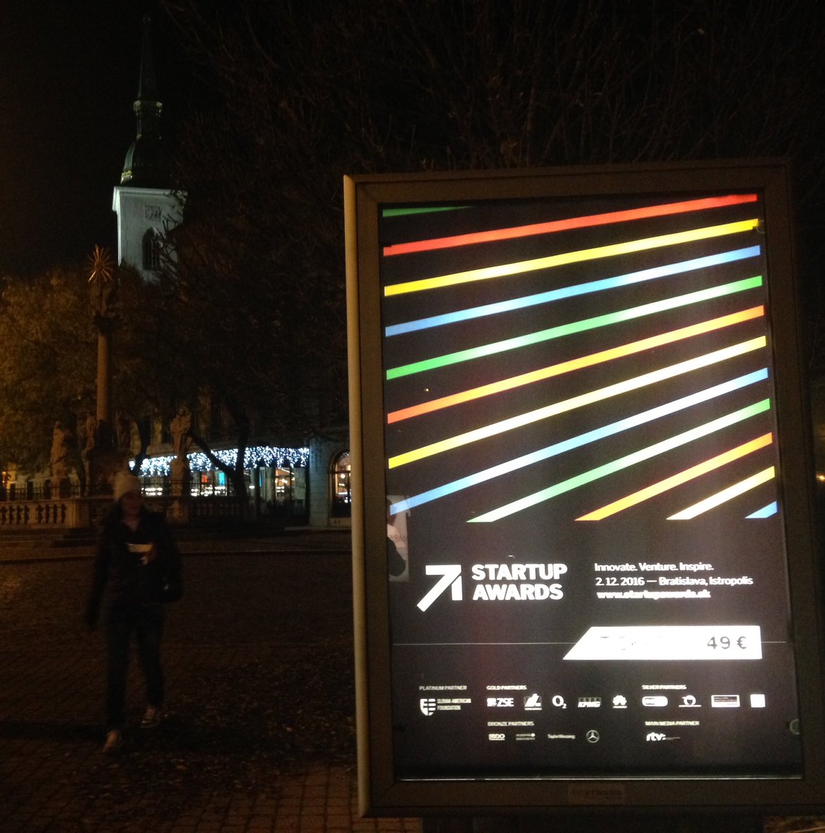 #SASK16 in the streets of Bratislava. 10 days to go! Have you got your ticket yet? startupawards.sk