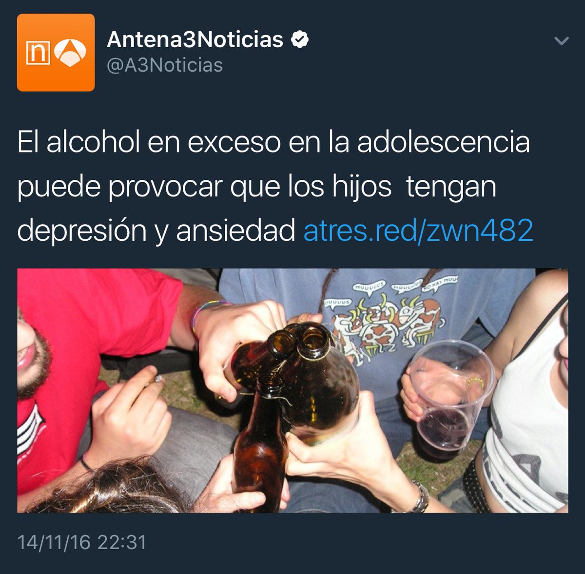Menudos botellones se hacía mi madre entonces