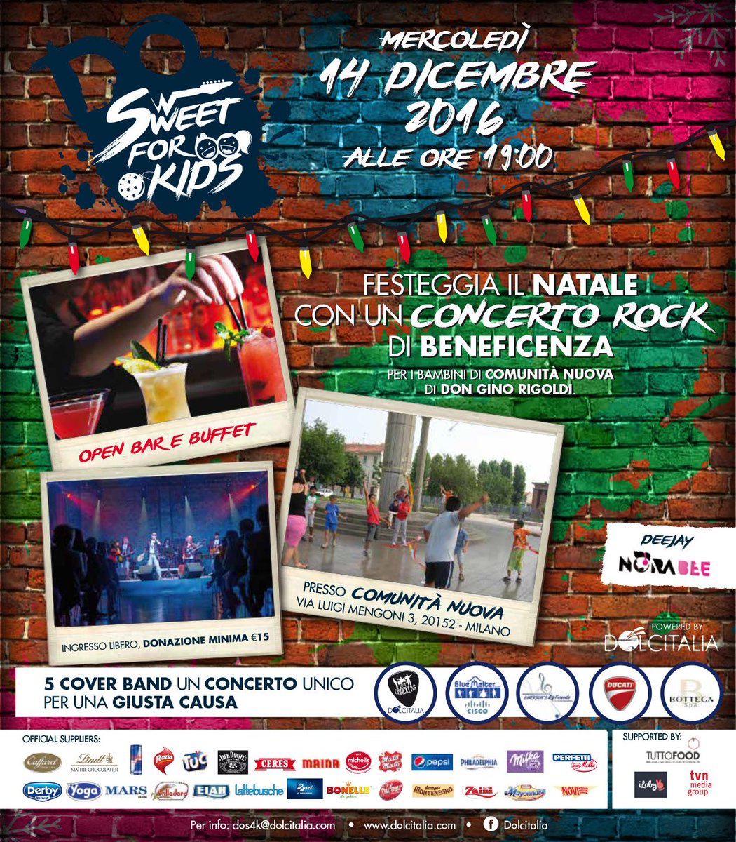 franciungaro's tweet photo. #dosweetforkids: Rock & Natale? Un connubio vincente con @VIRGINRINGO per poter fare beneficenza vera: il #Natale è dei #Bambini - #noprofit https://t.co/cI8X9LlT32