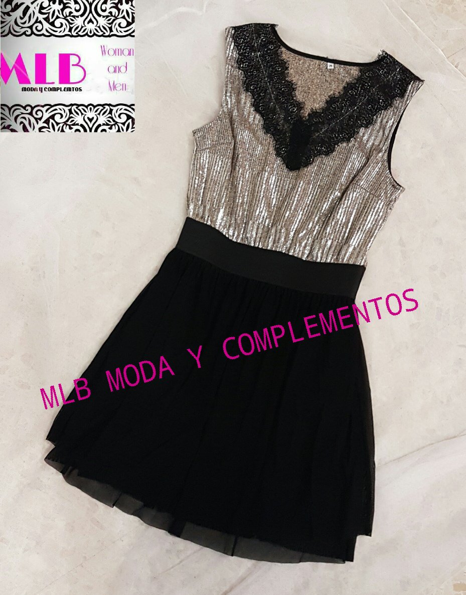 MlbModa's tweet image. Vestido sisa con encaje en escote y falda de gasa, ideal para estas fiestas. También disponible en plata
