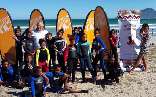 Stoked! Lavender Hill children receive  1st surfing lesson- thanks to <a href="/NewlandsRotary/">Newlands Rotary</a> donation to Philisa Abafazi Bethu (PAB) b