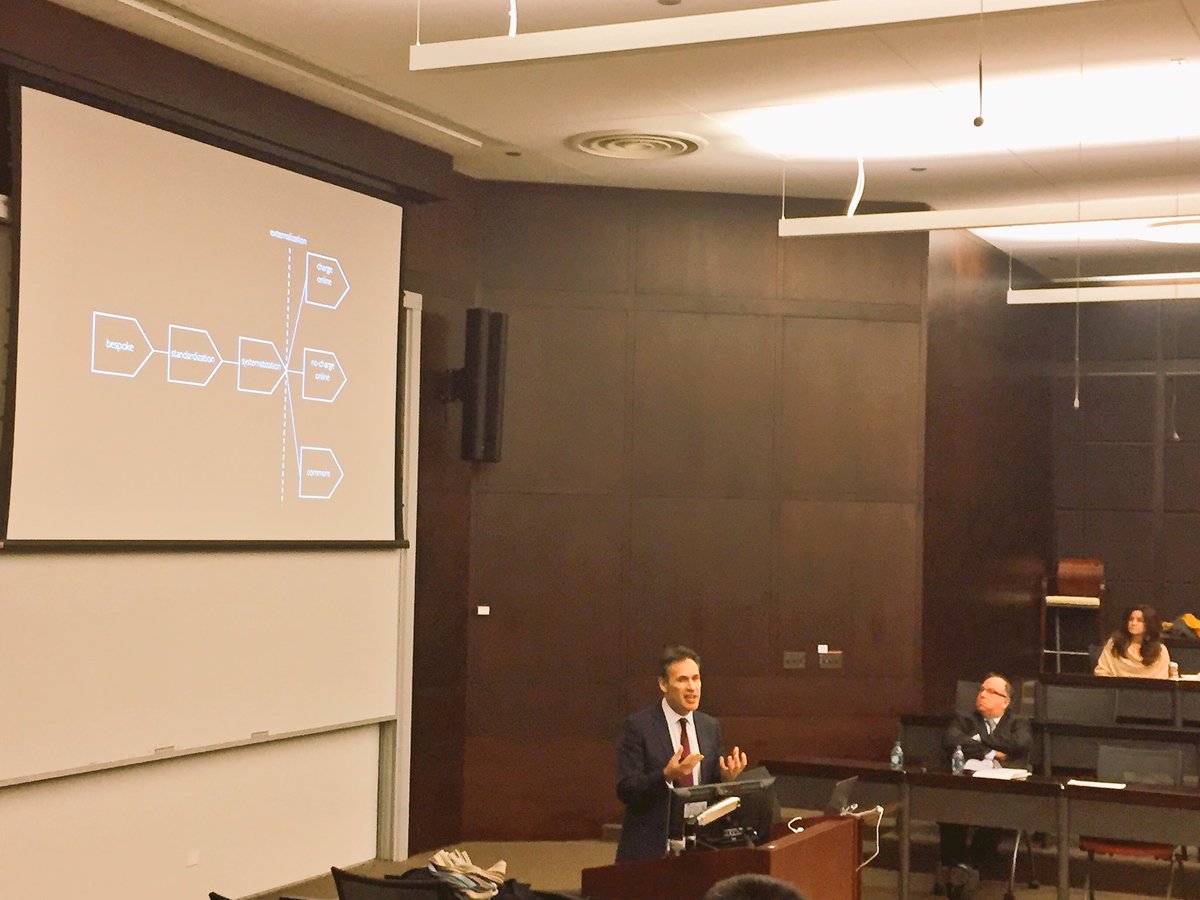 PedroPizano's tweet photo. .@richardsusskind speaking now &amp; tmrw @NorthwesternLaw w/@DeanDBRodriguez. Great speaker &amp; fascinating research. #thefutureoftheprofessions https://t.co/w2VG7b185K