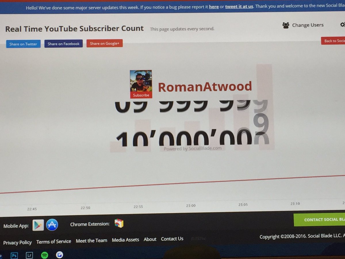 tobysemaj7's tweet photo. Two channels. Less than two weeks. I have to give it to you guys! Congratulations @RomanAtwood @_little_britt_ @_Roman_Soldiers https://t.co/vlrlw36yV4