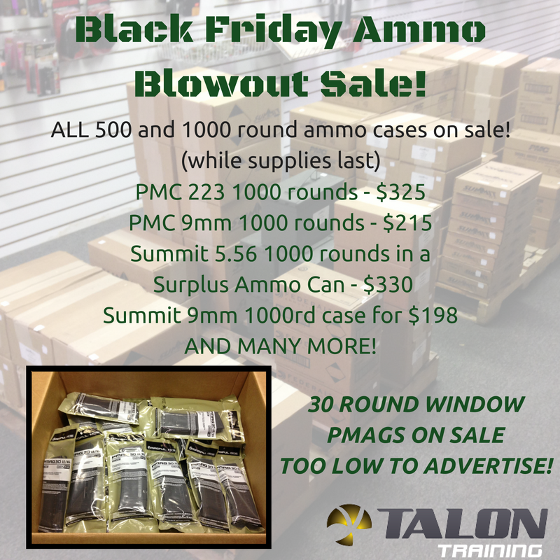 talonrange's tweet photo. Huge ammo sale on Black Friday at Talon Range! Don't want to miss this! #TalonRange #Tallahassee #AmmoSale #BlackFriday #Florida https://t.co/a9fac5vtgD