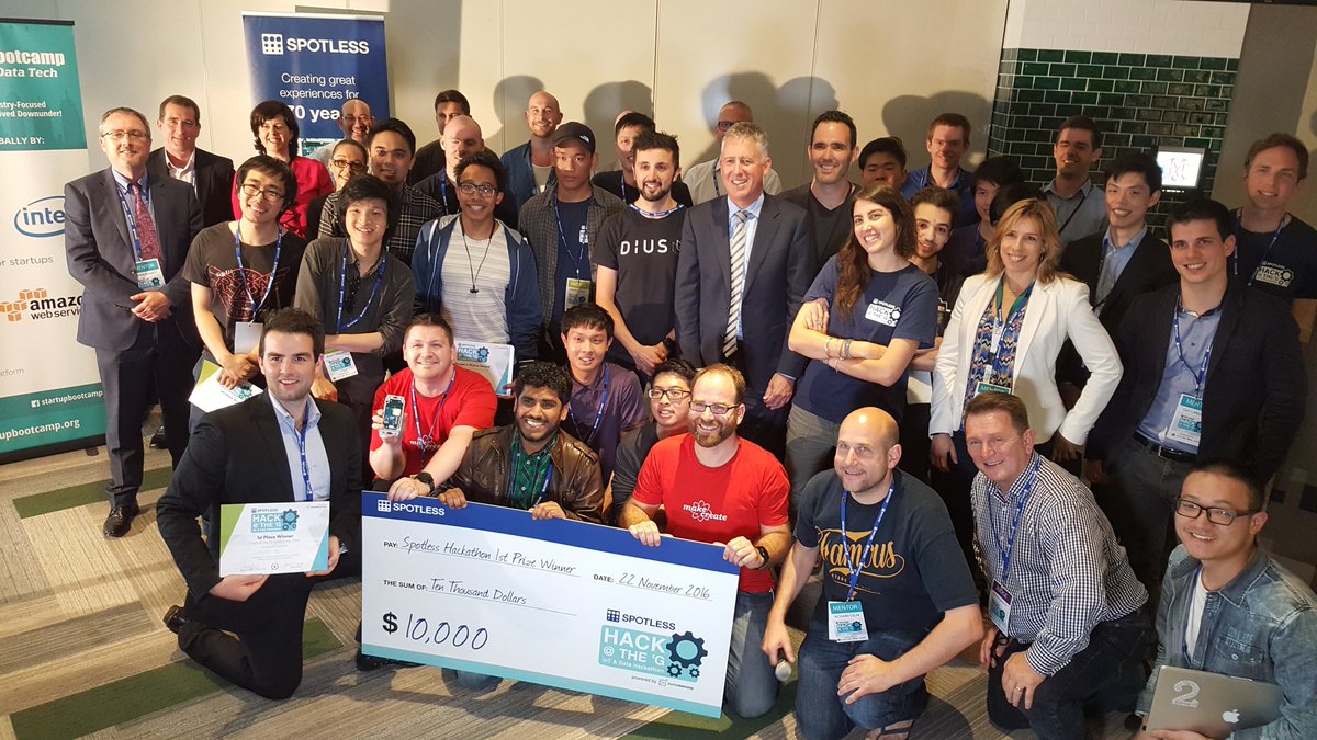 MishManners's tweet photo. What an epic crowd for the #SpotlessHack yesterday. Thanks everyone for some awesome times #hackathon @MCG #cleaningservice #hackers #hacker https://t.co/fKiphdTLnZ