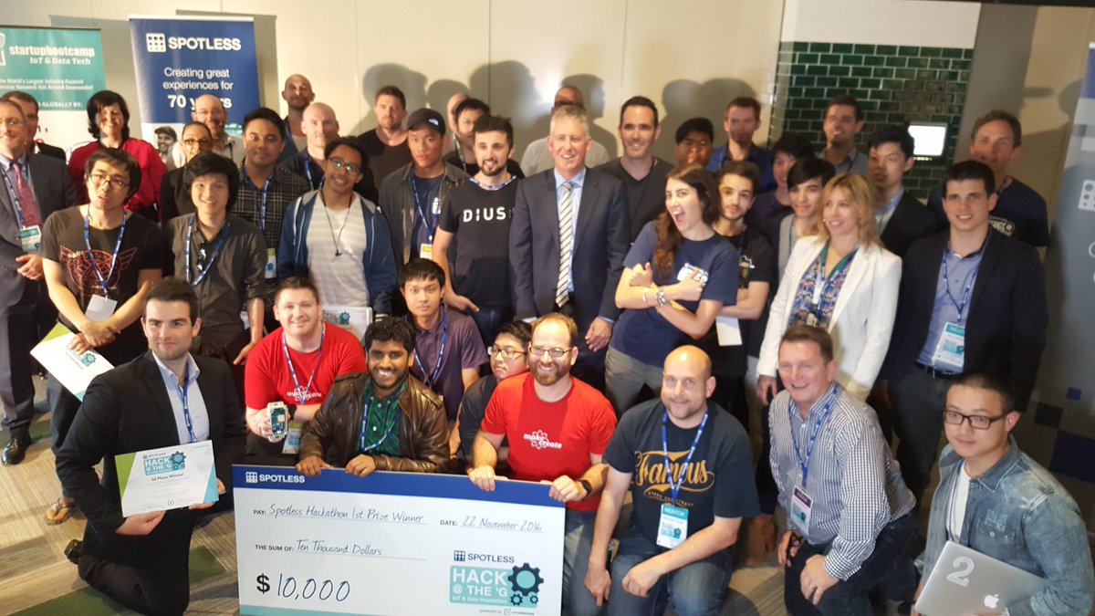 MishManners's tweet photo. What an epic crowd for the #SpotlessHack yesterday. Thanks everyone for some awesome times #hackathon @MCG #cleaningservice #hackers #hacker https://t.co/fKiphdTLnZ