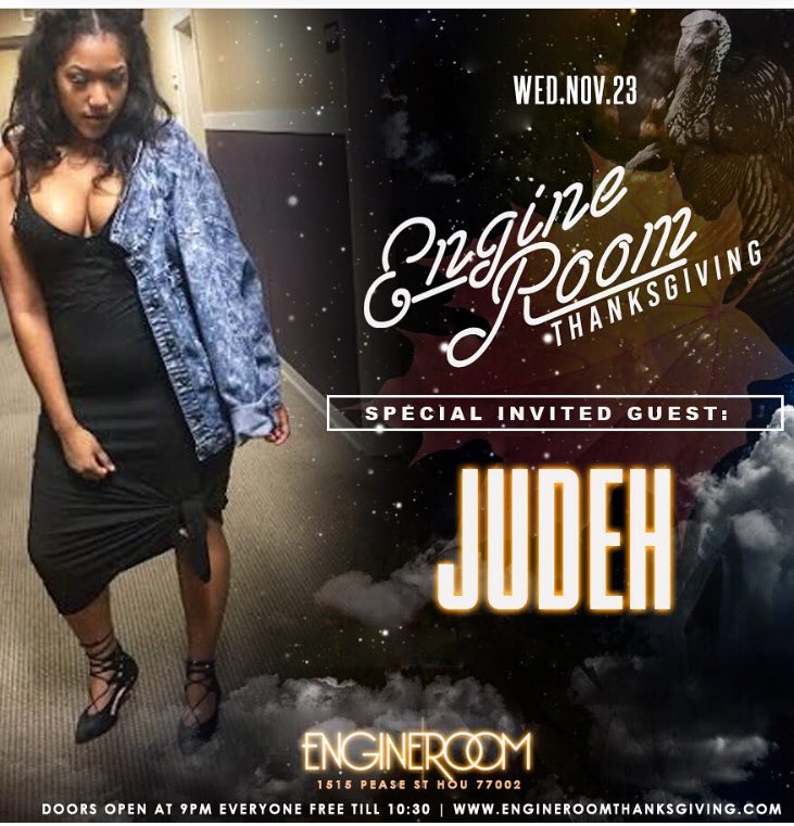 mamitajuditaa's tweet photo. TOMORROW ‼️ Come Turn Up With Me @ #EngineRoomThanksgiving 🦃@jrockatm or 📲 832-284-5022 For Free Entry ‼️ https://t.co/V7Zh18Mthz
