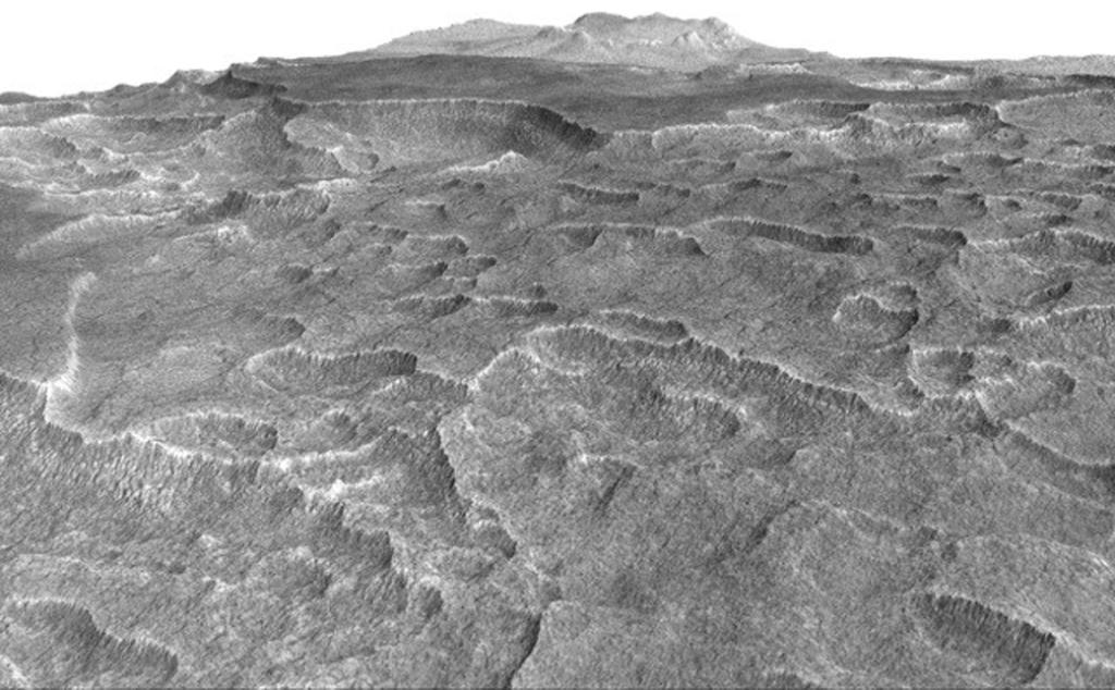 NASA's tweet photo. Believe it or not, this ice deposit on Mars holds about as much water as what's in Lake Superior! Take a look: https://t.co/9M5MUyYbmK https://t.co/mXetyxcuCz