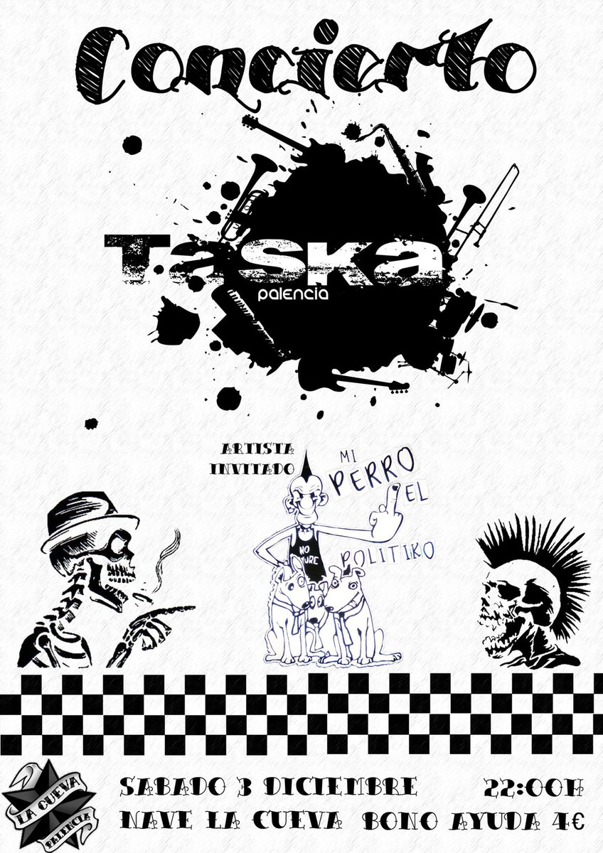 Fecha: 3 Diciembre
Lugar: <a href="/CuevaPalentina/">LA CUEVA</a> 
Hora:  22:00h
Artista Invitado: Mi perro el politiko