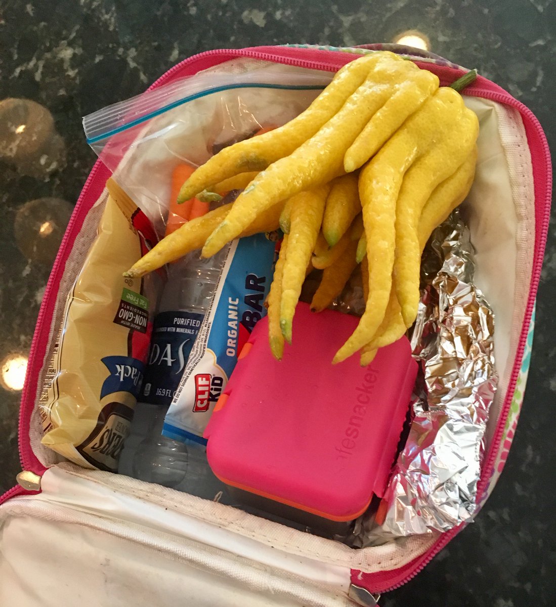 Because apples can be so ordinary!  #safesnacker #lunchbox #buddahshand